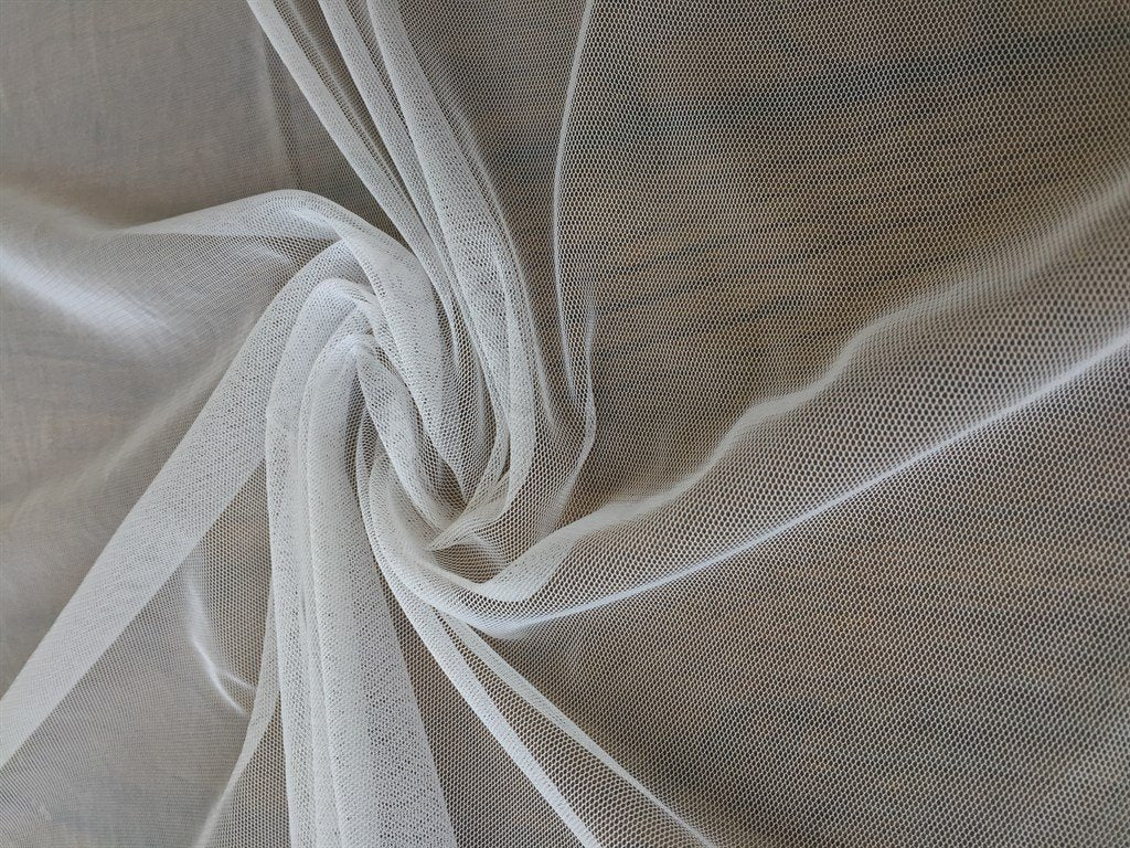 Grey Net, Mesh, Tulle Fabric