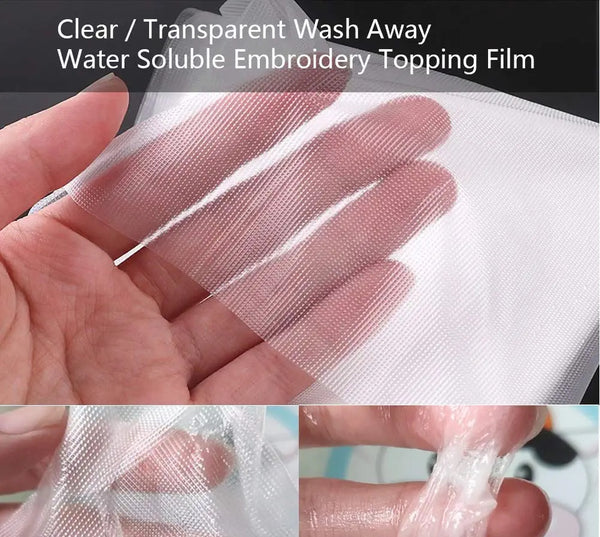 Wefab Water Soluble Stabilizer for Embroidery Topping Film Clear Embroidery Stabilizers 40 inch x 5 meter