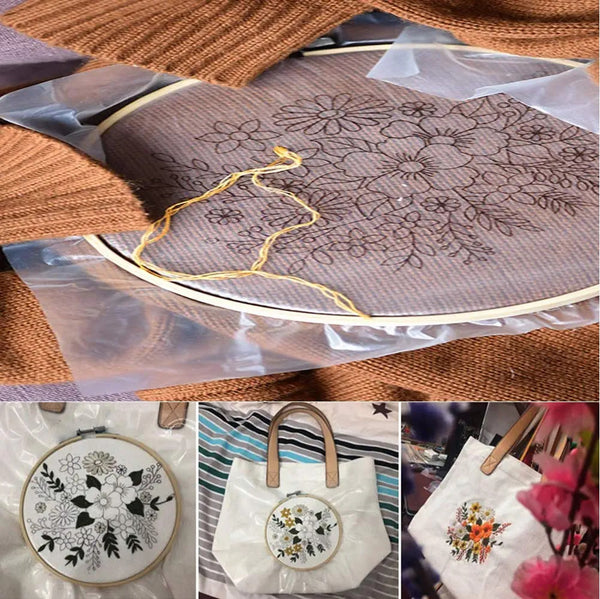 Wefab Water Soluble Stabilizer for Embroidery Topping Film Clear Embroidery Stabilizers 40 inch x 5 meter