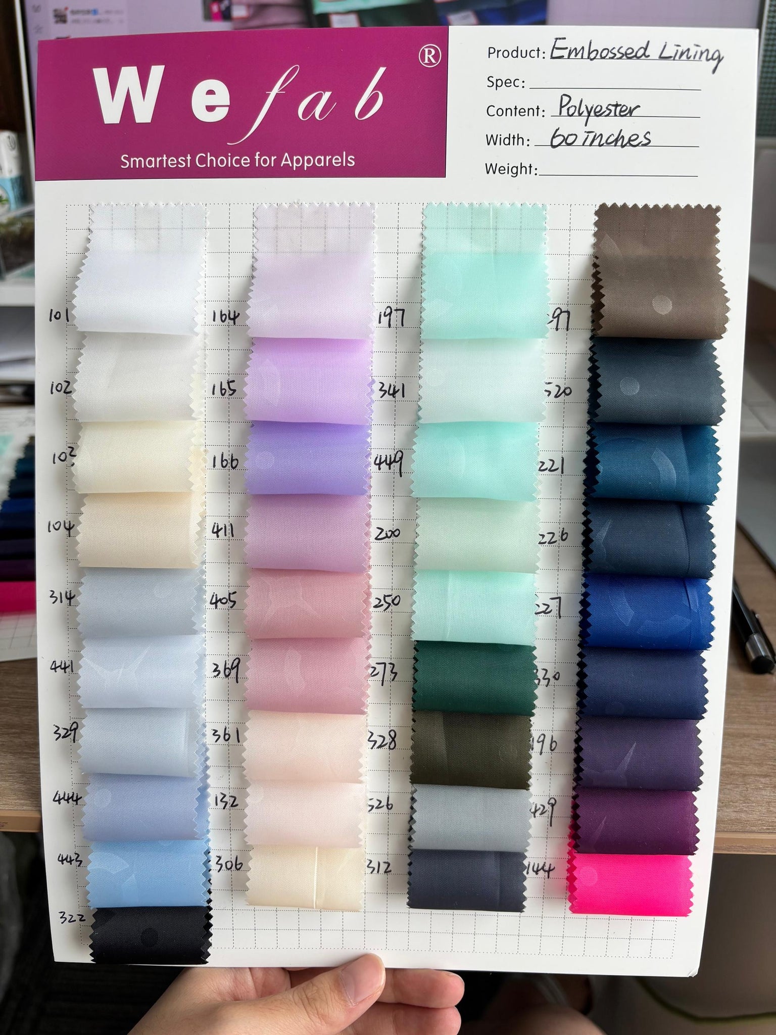 Wefab Taffeta Lining Emboss print Polyester Multicolor Soft   Imported for Blazer Suits Jacket  Bags Shoes Lightweight Lining and other Apparel