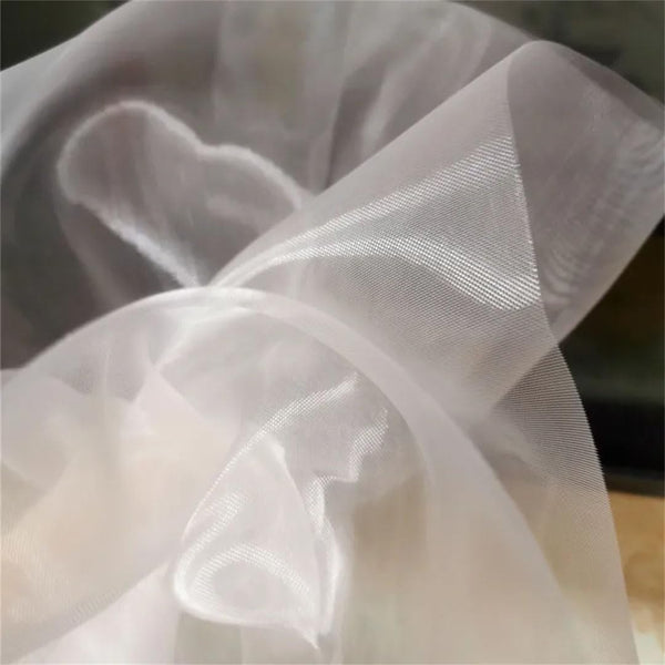 Wefab Premium Nylon Mesh Hard Net for Use in Fancy Garments Making Frocks, Gowns, Lehangas, Designer Dresses Width - 60 Inch : Color - White