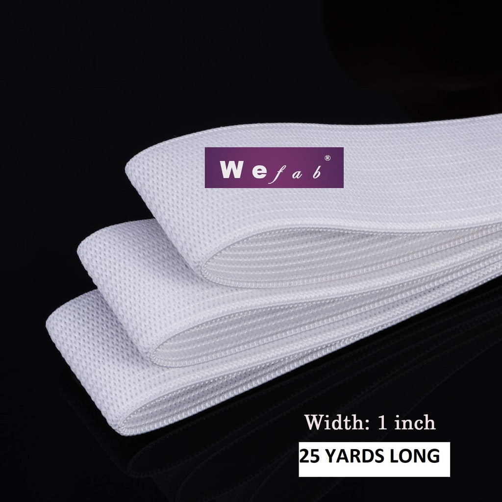 Wefab Elastic Spool 700 GSM 25 Yards Long White Heavy Stretch High Ela –  Wefab Textile Products