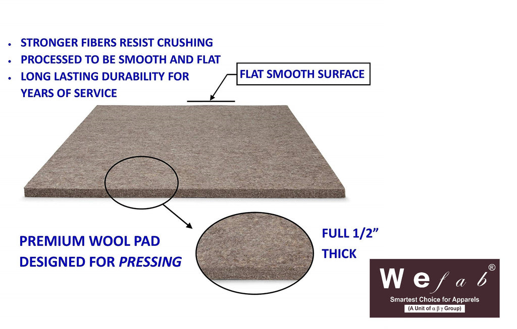 Wefab Ironing Mat 100% Cotton 400 GSM Fabric Flat Thick Large Ironing –  Wefab Textile Products