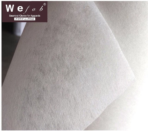 Light Weight White Fusible Interfacing Iron on Buckram Sewing Material 44''  wide