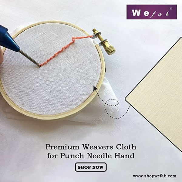 Wefab Punch Needle Cloth Cotton Needlework Fabric Punch Needle Embroidery Fabric for DIY Handmade Embroidery Art Crafts Gifts