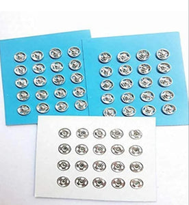 Wefab Press Buttons Push Button 200 pcs (Snap Fasteners) Studs Popper Button - Bra, Buttons, Brass Rust Proof Superior Guide Hole for Craft and Sewing