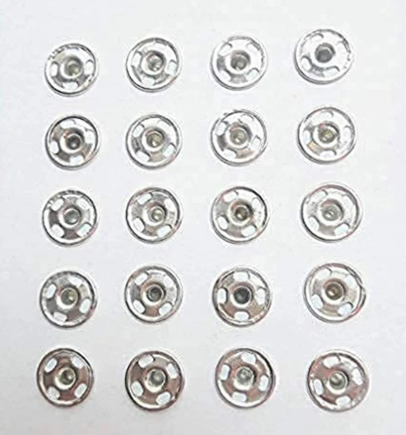 Wefab Press Buttons Push Button 200 pcs (Snap Fasteners) Studs Popper ...