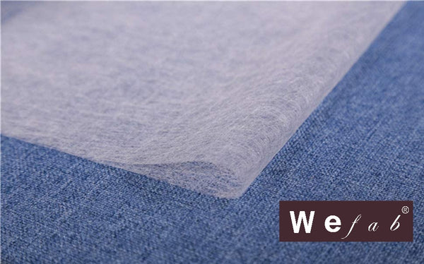 Wefab Iron on Double Sided Non-Woven Interfacing Fusible Interlining Buckram for Sewing Fusible Web Interfacing Light Weight 10 GSM - Wefab Textile Products