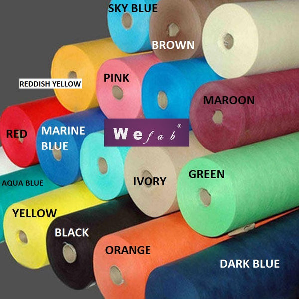 Nonwoven Waterproof Multicolor Spunbond Polypropylene 50 GSM White Fabric Multipurpose 150 cm Wide - Wefab Textile Products